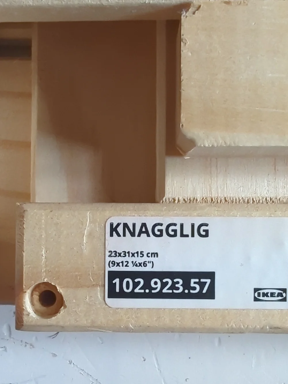 New IKEA Knagglig Pine Slatted Storage Crate - Natural Wood